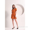 Women's Orange Summer Mini Dress